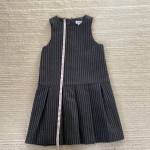Jacadi girls size 6 grey pinstripe jumper, wool.